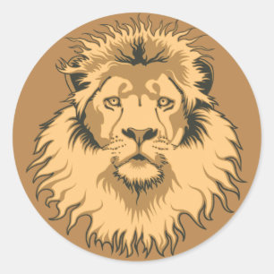 Sticker à tête de lion