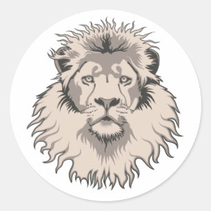 Sticker à tête de lion