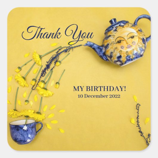 Sticker à thé Merci (Devant)