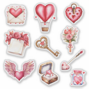 Sticker à thème Coeur de la Saint-Valentin