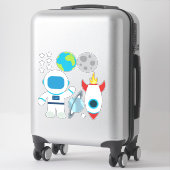 Sticker à thème spatial de fusée Astronaut (Sur valise)