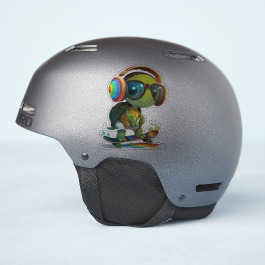 Sticker à tortue cool (Côté casque)