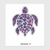 Sticker à tortue florale (Feuille)