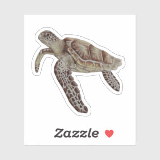 Sticker à tortue verte