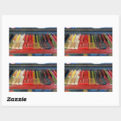 Sticker à touches de piano peintes de couleur (Feuille)