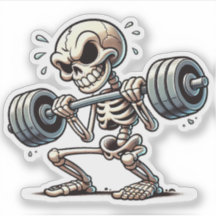 A tough skeleton working out 