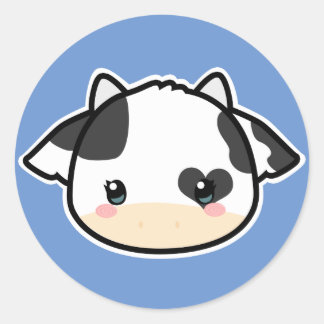 Sticker à vaches mignonnes
