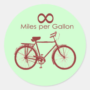 Sticker À Vélo D'Infinité Miles Par Gallon