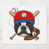 Sticker à vin Boston Terrier Funny Nouveauté Cadea (Étiquettes simples)