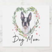 Sticker à vin Boston Terrier Funny Nouveauté Cadea (Étiquettes simples)