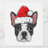 Sticker à vin Boston Terrier Funny Nouveauté Cadea (Étiquettes simples)