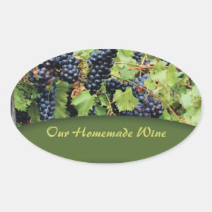 Sticker à vin de raisin rouge