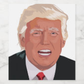 Sticker à vin Donald Trump (Étiquettes simples)