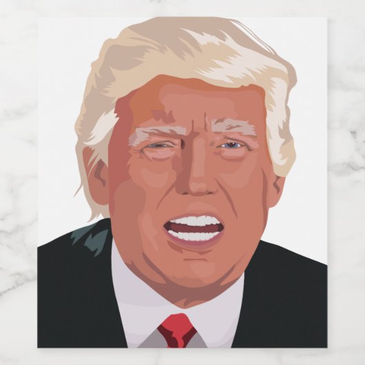Sticker à vin Donald Trump (Étiquettes simples)