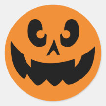 Sticker à visage Citrouille à Grinning