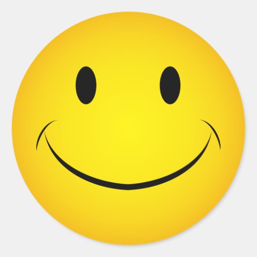 Sticker à visage jaune doré (Devant)