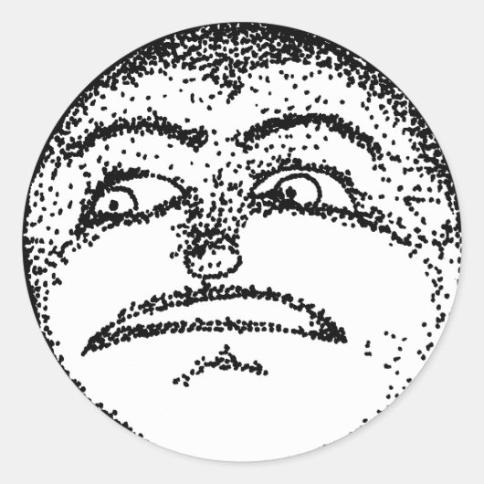 Sticker à visage lune (Devant)