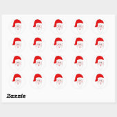 Sticker à visage père Noël (Feuille)