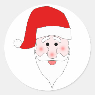 Sticker à visage père Noël
