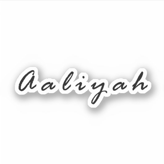 Sticker Aaliyah (Devant)