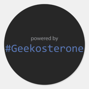 Sticker - Aangedreven door #Geekosterone