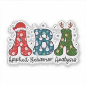 Sticker ABA, Analyse du comportement appliquée (Devant)