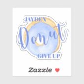 Sticker Abandon de beignes - Bleu doux Donut Vinyle person (Feuille)