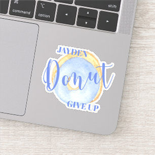 Sticker Abandon de beignes - Bleu doux Donut Vinyle person