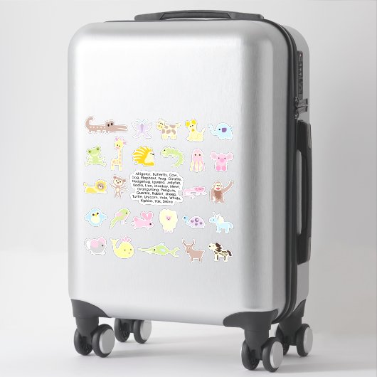 Sticker ABC Animaux (Sur valise)