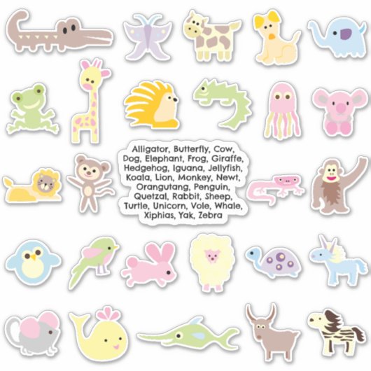 Sticker ABC Animaux (Devant)