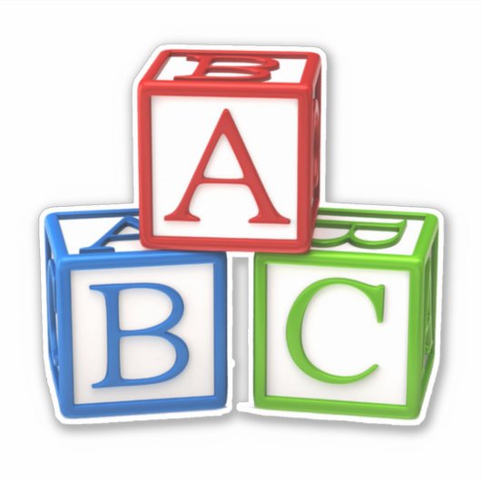 Sticker ABC Blocks (Devant)