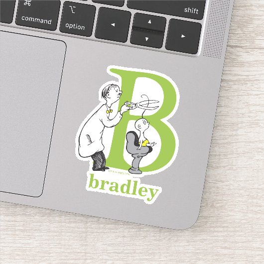 Sticker ABC du Dr Seuss : Lettre B - Blanc | Ajouter Votre (Détail)