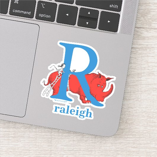 Sticker ABC du Dr Seuss : Lettre R - Blanc | Ajouter Votre (Détail)
