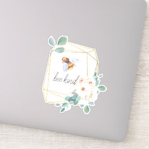 Sticker Abee   Citation d'aquarelle d'abeille mignonne