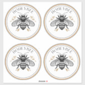 Sticker Abeille à miel (Feuille)