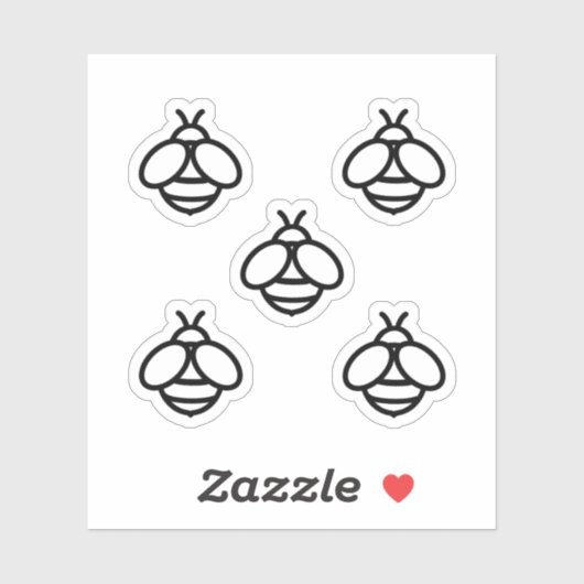 Sticker abeille abeille bourdon (Feuille)