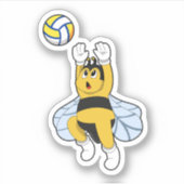 Sticker Abeille aux sports de volley-ball (Devant)