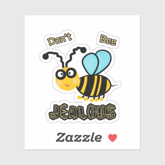 Sticker Abeille mignonne (Feuille)