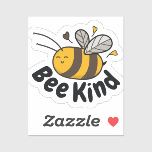 Sticker Abeille mignonne (Feuille)