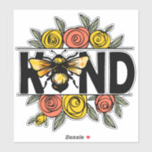 Sticker Abeille Mignonne Soit Une Fleur Orange Jaune (Feuille)