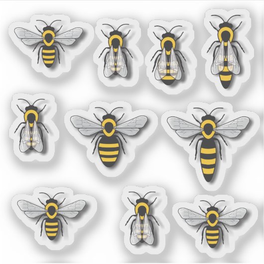 Sticker Abeilles de miel (Devant)
