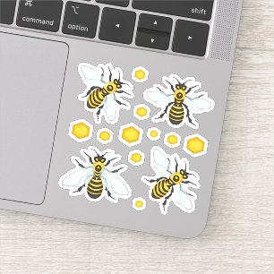 Sticker Abeilles de miel Beehive Apiary Bumblebee Set