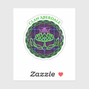 Sticker Aberdale Scottish Tartan Celtic Thistle