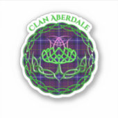 Sticker Aberdale Scottish Tartan Celtic Thistle (Devant)