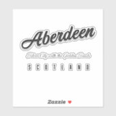 Sticker Aberdeen "Ville d'argent avec les sables d'or" (Feuille)