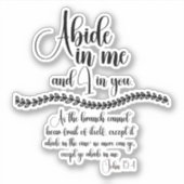 Sticker Abide in Me Bible Verse (Devant)
