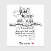 Sticker Abide in Me Bible Verse (Feuille)