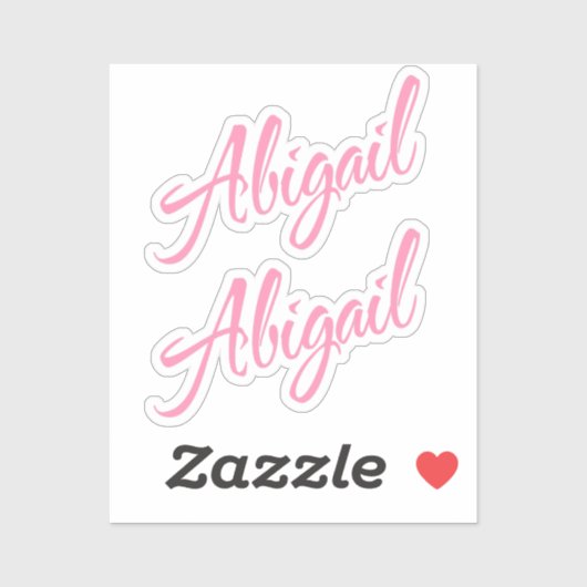 Sticker Abigail 2x Vinyl (Feuille)