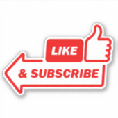Sticker abonner à ma chaîne youtube (Devant)