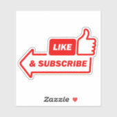 Sticker abonner à ma chaîne youtube (Feuille)